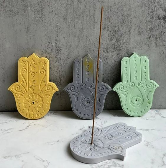 Porta incienso mano Fátima x2 (molde de silicona)