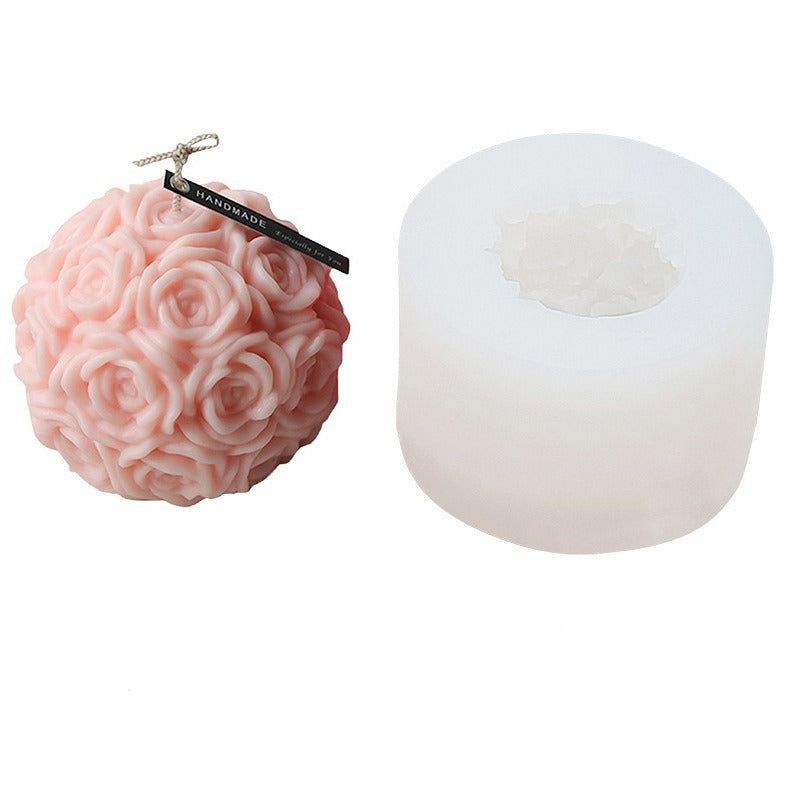 Flor rositas bola (molde de silicona)