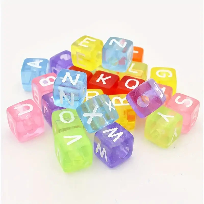 Mostacillas / dije / collares / pulseras abecedario (molde de silicona)