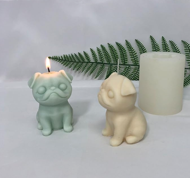 Perro pug (molde de silicona)