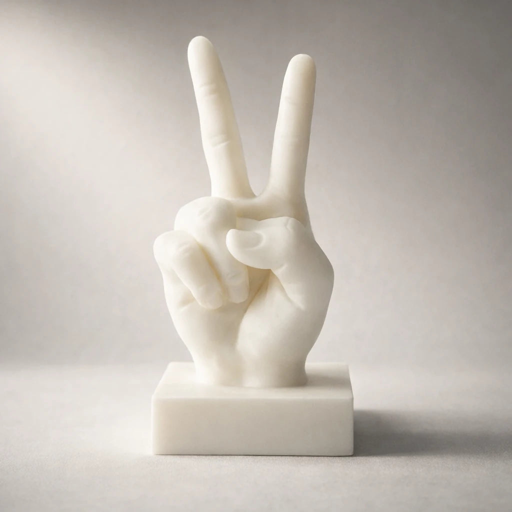 Mano amor y paz / V de Victoria (molde de silicona)