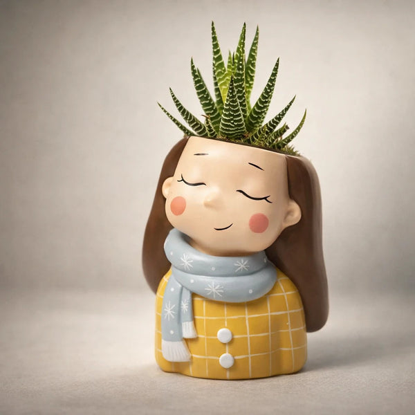 Maceta niña invernal (molde de silicona)