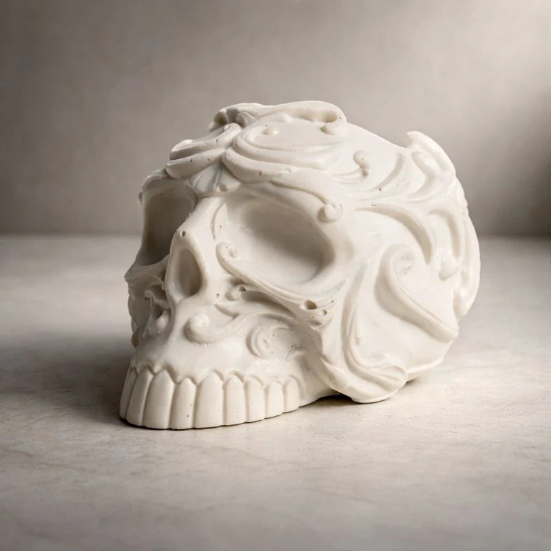 Maceta / portalápiz calavera (molde de silicona)