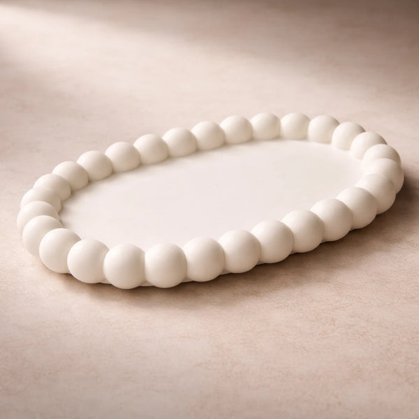 Bandeja perlada ovalada (molde de silicona)