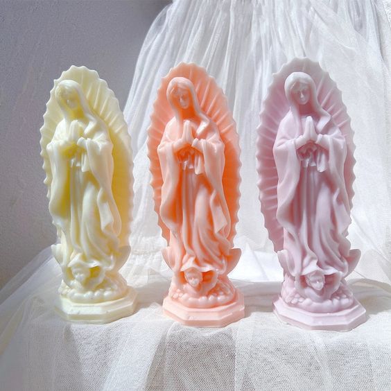 Virgen María con angel (Molde de Silicona)