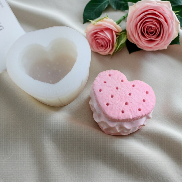 Alfajor corazón (Molde de silicona)