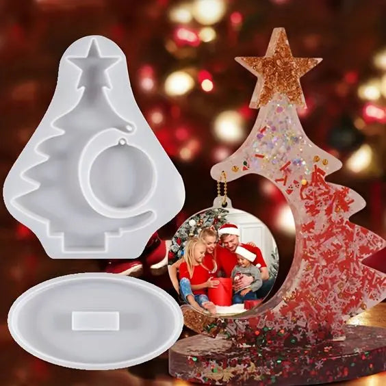 Porta foto / portaretrato árbol Navidad (molde de silicona)