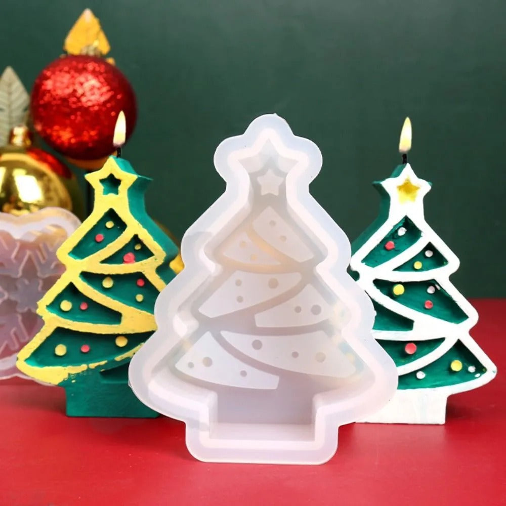 Árbol/Pino de Navidad con Guirnalda (Molde de silicona)