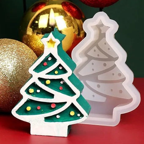 Árbol/Pino de Navidad con Guirnalda (Molde de silicona)