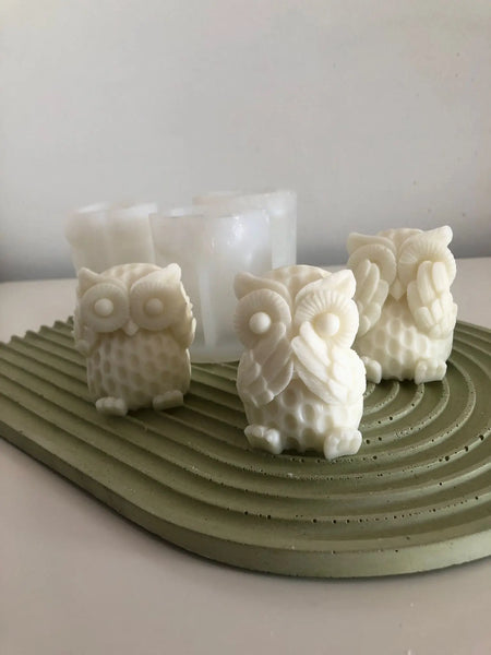 Trilogía de Búhos Sabios (moldes de silicona)