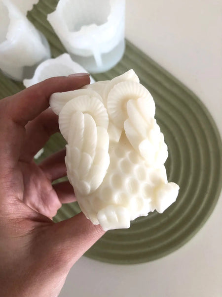 Búho tapándose los ojos (molde de silicona)