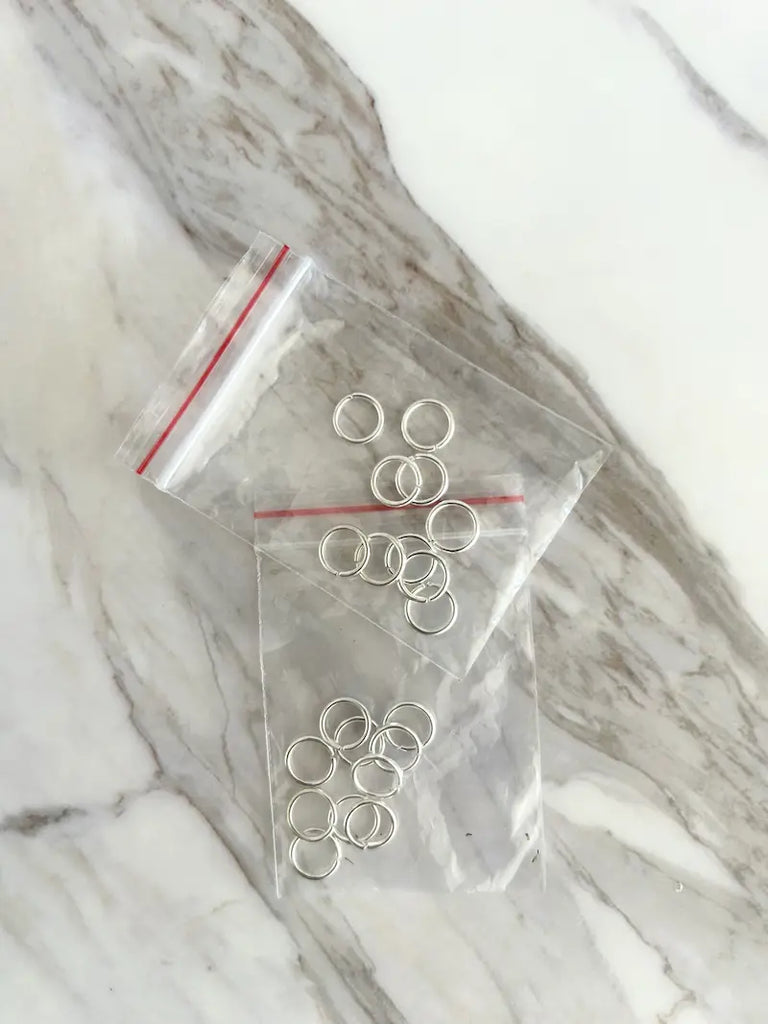 Argollas para caravanas / llavero plateados (10 unidades)