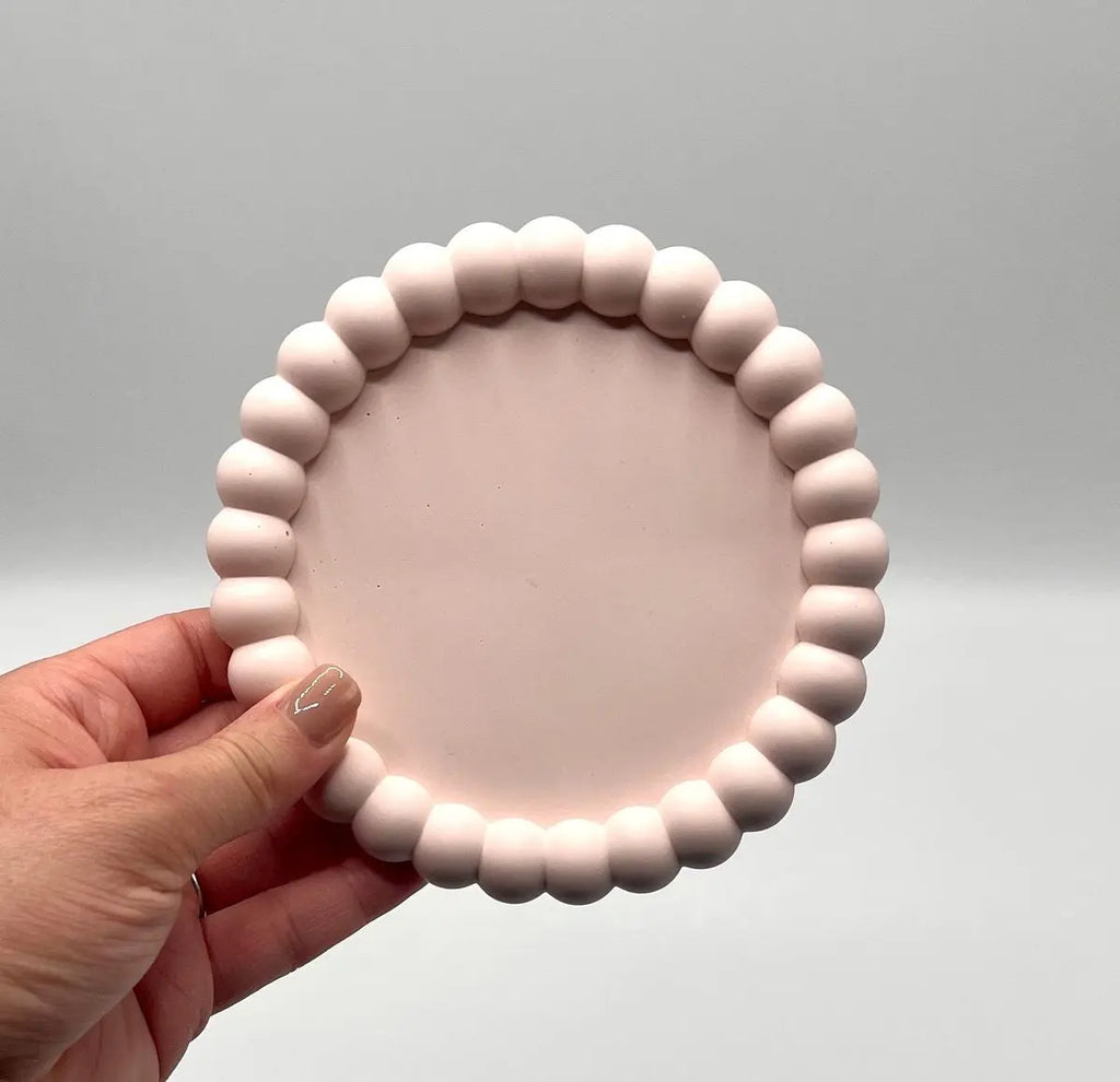 Bandeja / posavasos perlada circular (molde de silicona)