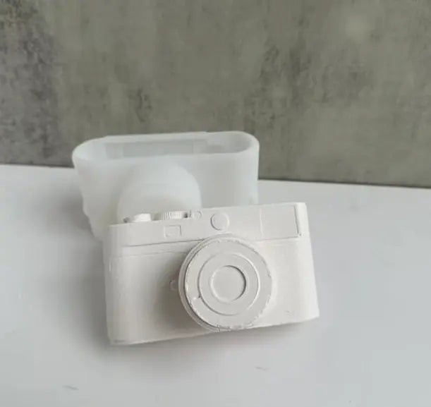 Cámara de fotos + soporte contenedor (molde de silicona)