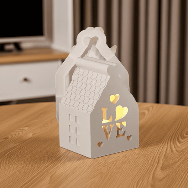 Porta vela casa love (Molde de silicona)