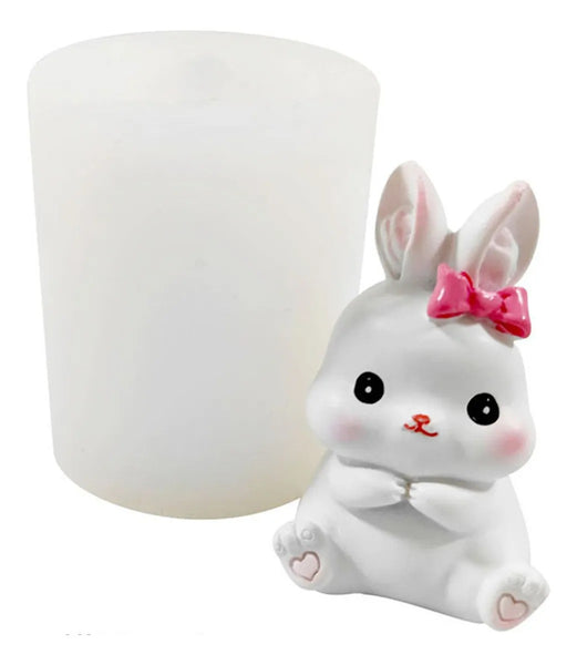 Conejito con moño (Molde de silicona)