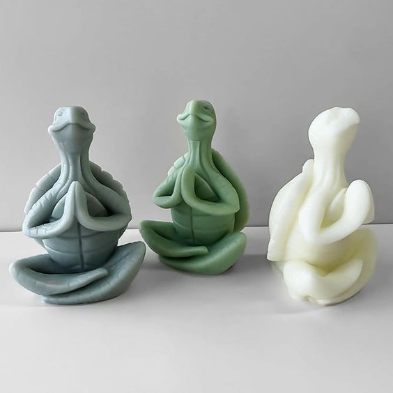 Tortuga meditando / Yoga  (Molde de silicona)