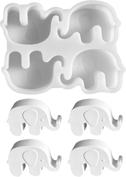 Elefantes x4 (Molde de silicona)