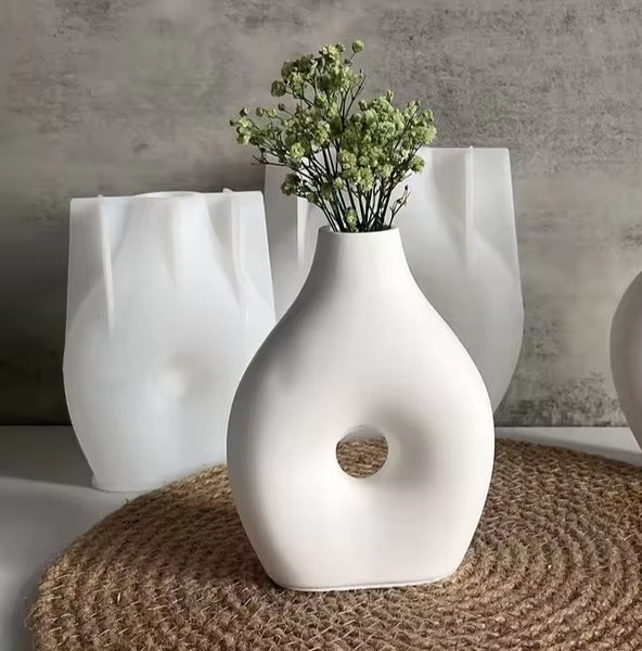 Florero / Jarrón Argolla (Molde de silicona)