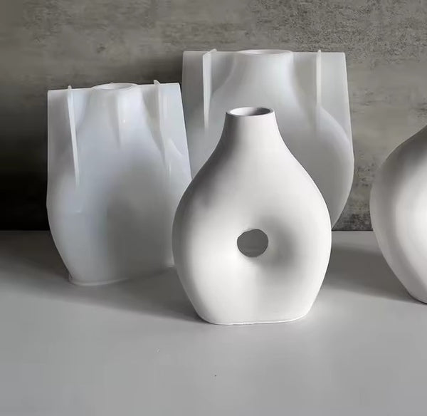 Florero / Jarrón Argolla (Molde de silicona)