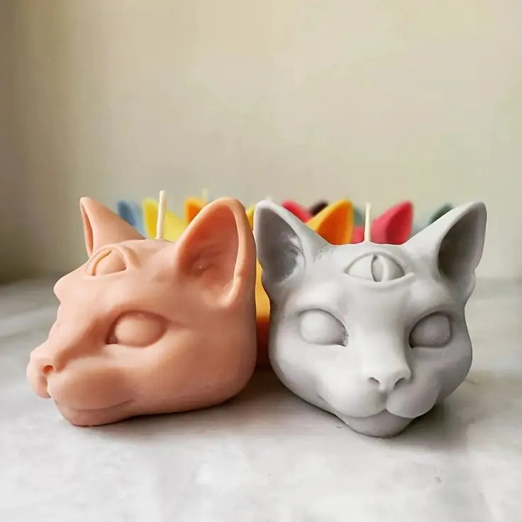 Gato con tercer ojo (molde de silicona)