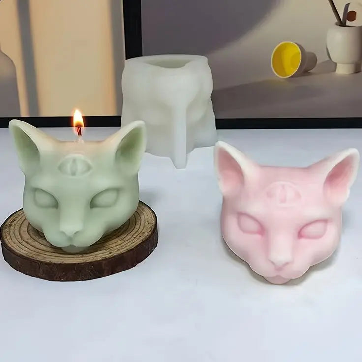 Gato con tercer ojo (molde de silicona)