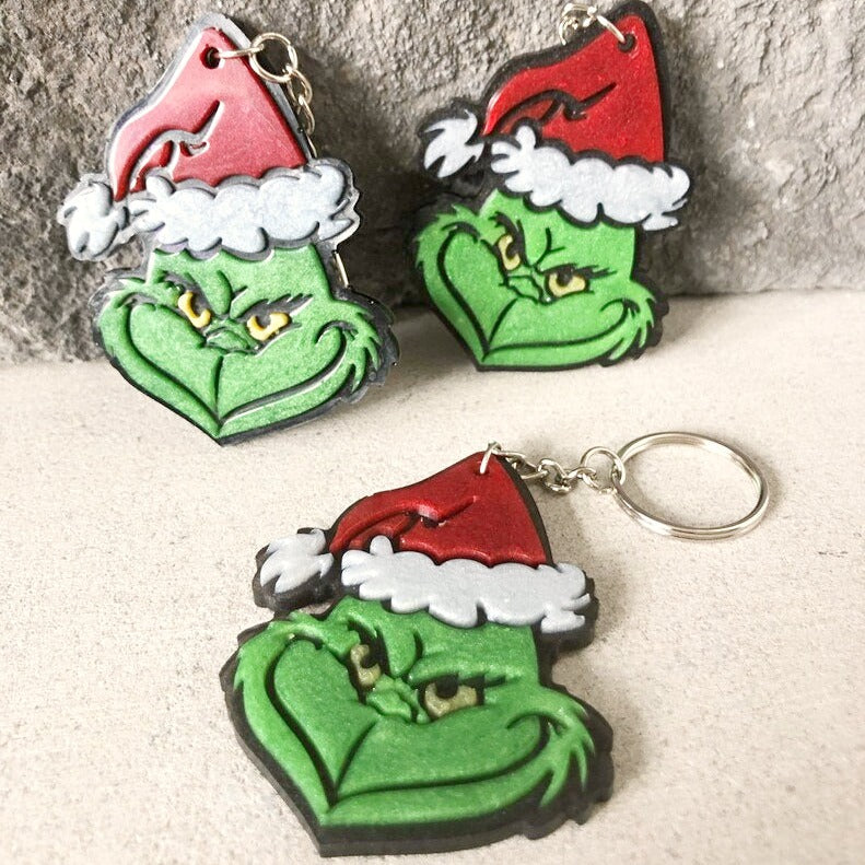 Chirimbolo / llavero de Navidad del Grinch x2 (molde de silicona)