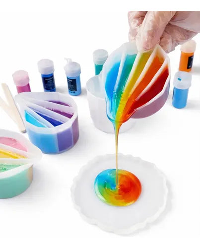 Vaso / jarra de mezcla - 6 compartimentos (vaso de silicona)