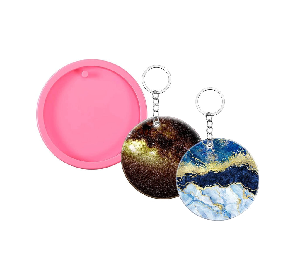 Llavero redondo 6,2cm diámetro (molde de silicona)