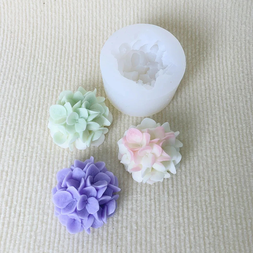 Flor Hortensia (molde de silicona)