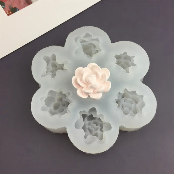Flores suculentas 7 variantes(molde de silicona)