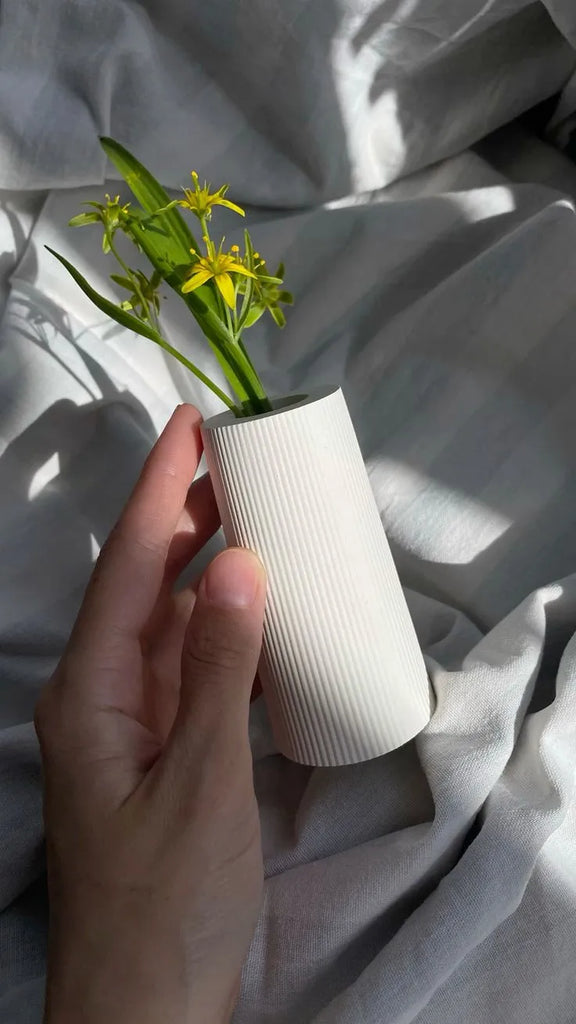 Florero columna acanalada (molde de silicona)