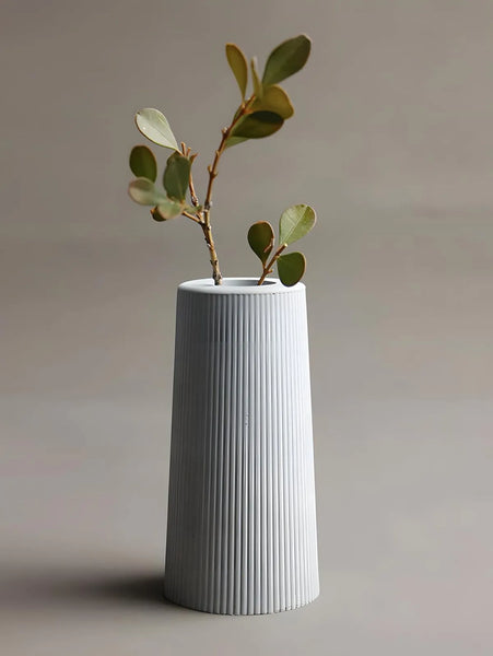 Florero columna acanalada (molde de silicona)