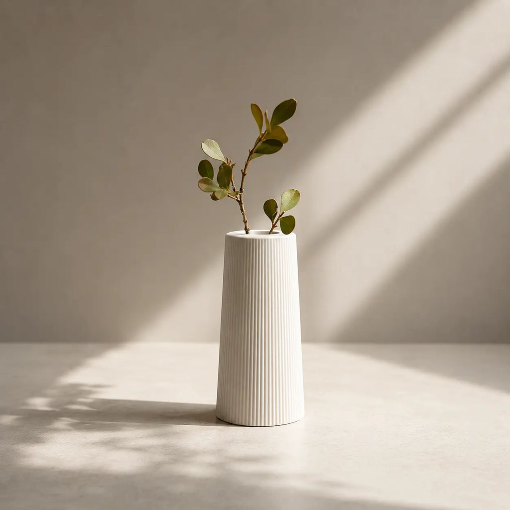 Florero columna acanalada (molde de silicona)