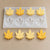 Hojas cannabis con nervaduras x8 (molde de silicona)