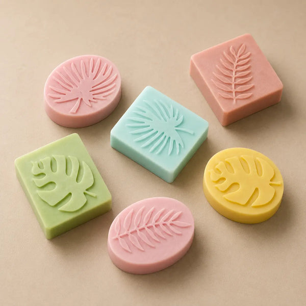 Hojas tropicales x6 (molde de silicona)