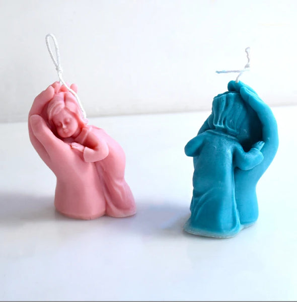 Bebé en mano (molde de silicona)
