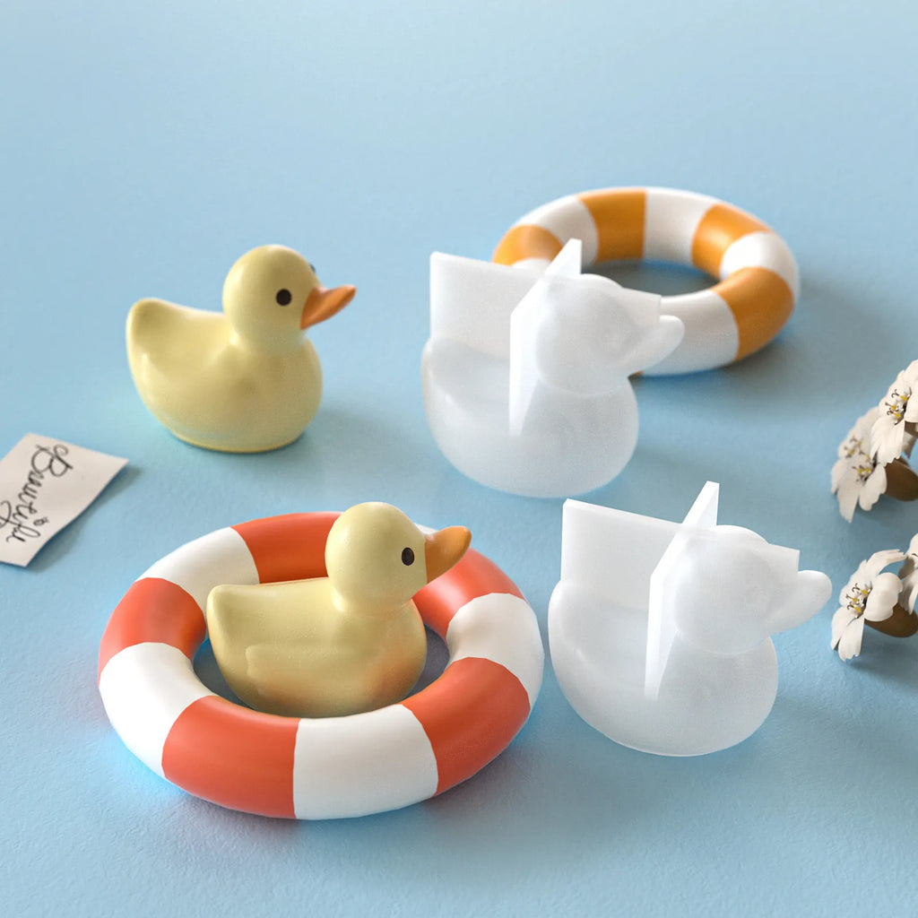 Patito / pato con hule (molde de silicona)