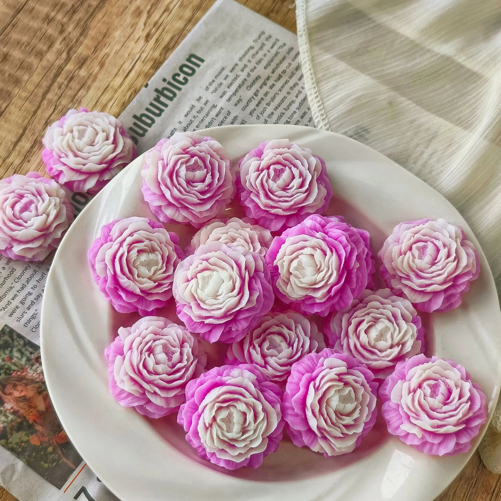 Flores peonías x3 (molde de silicona)