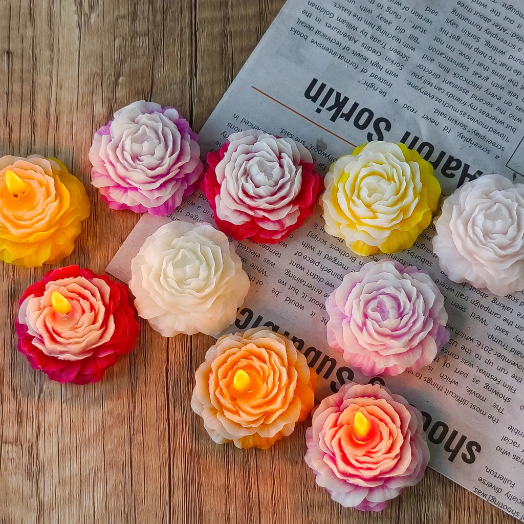 Flores peonías x3 (molde de silicona)