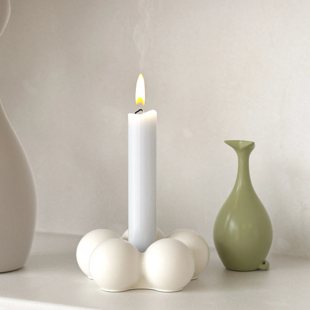 Candelabro flor de nube con burbujas (molde de silicona)