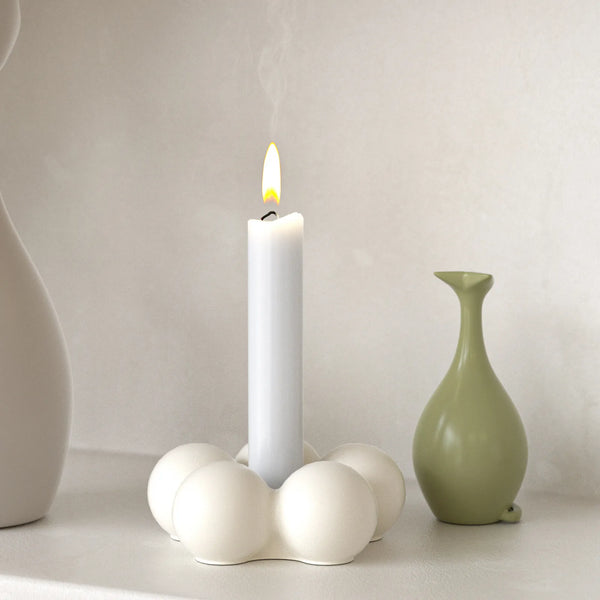 Candelabro flor de nube con burbujas (molde de silicona)