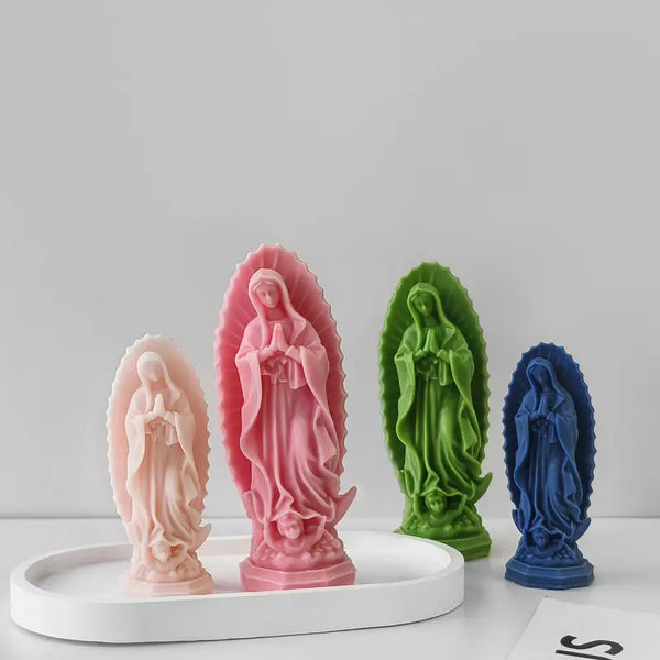 Virgen María con angel (Molde de Silicona)