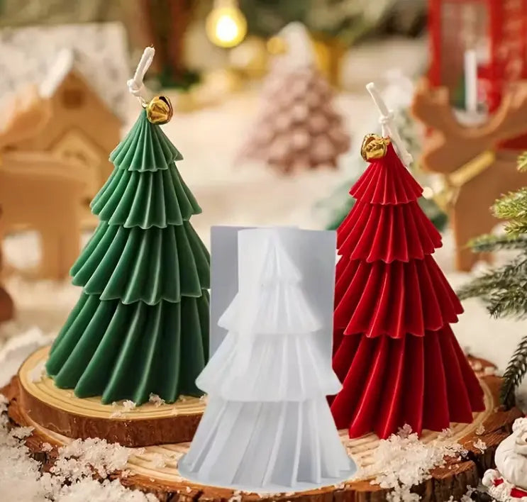 Árbol / Pino Torneado Navideño (Molde de silicona)
