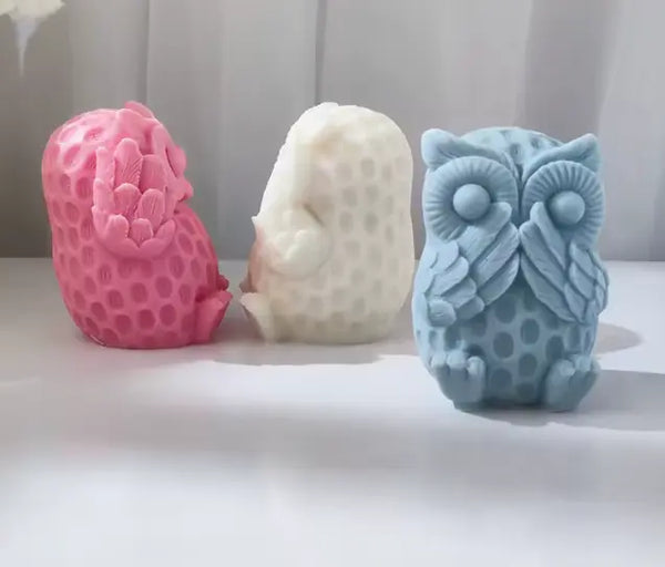 Buho tapándose la boca (Molde de silicona)