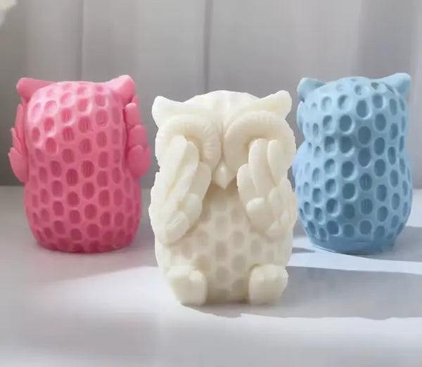 Búho tapándose los ojos (Molde de silicona)