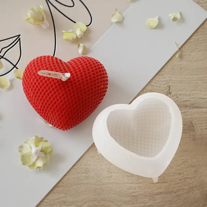 Corazón texturizado (molde de silicona)