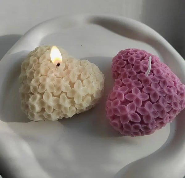 Vela Corazón de flores (Molde de silicona)