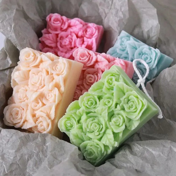 Jardín de flores rosas (molde de silicona)