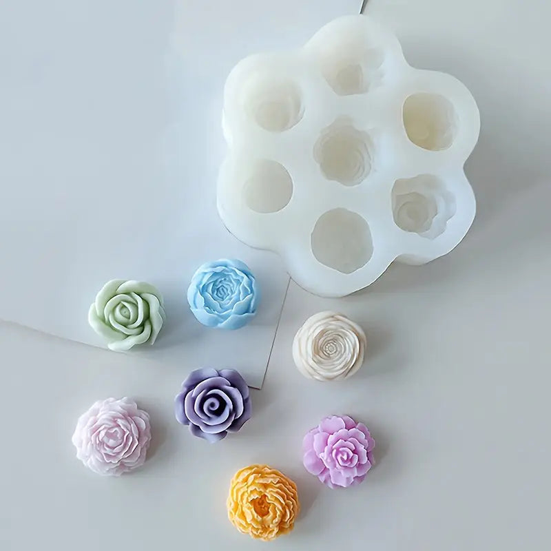 Florcitas x7 (molde de silicona)